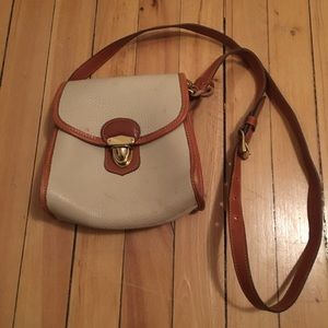 Dooney & Burke Cream Leather Crossbody Bag